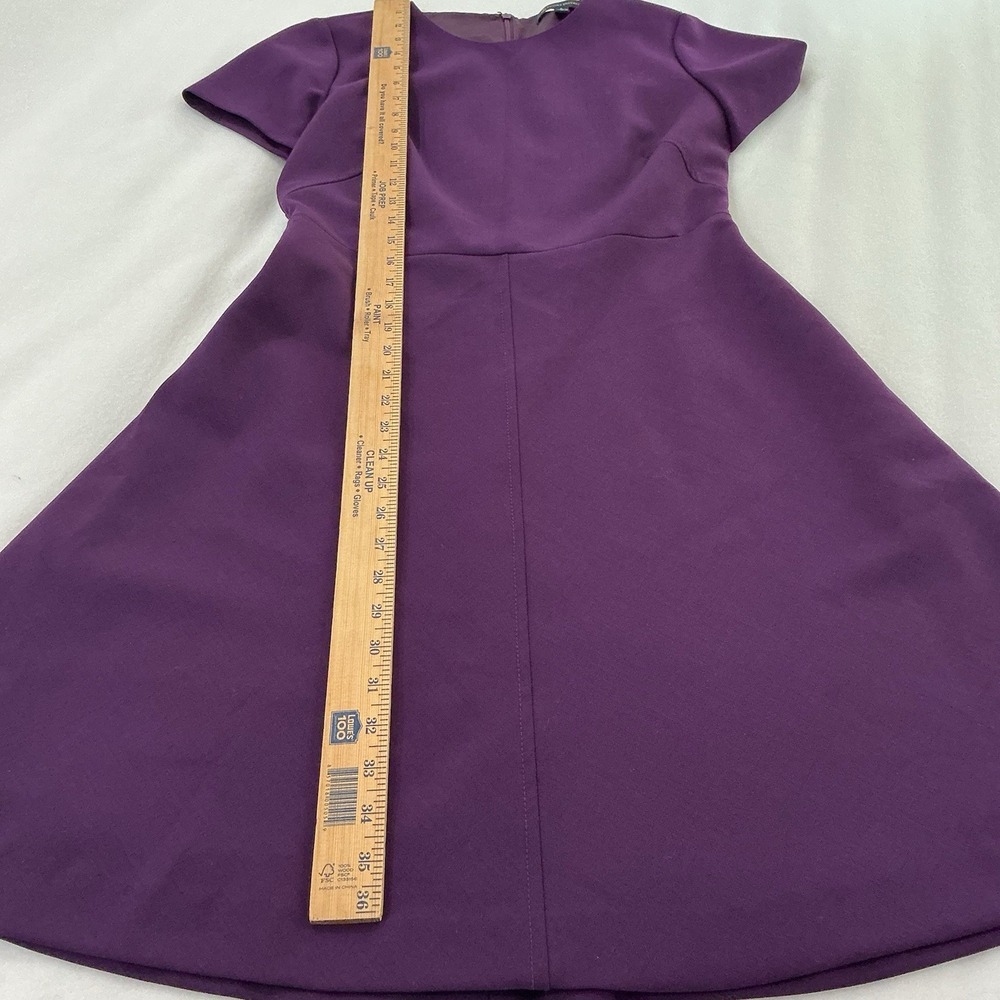 Brooks Brothers Wool Purple A-Line Dress Sz 6 Short Sleeve Career-core Classic - Picture 15 of 16
